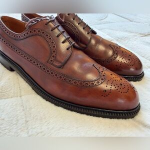 $1,900 JM Weston France Classic Brown Triple Sole Derby Wingtip Brogue Shoes 12